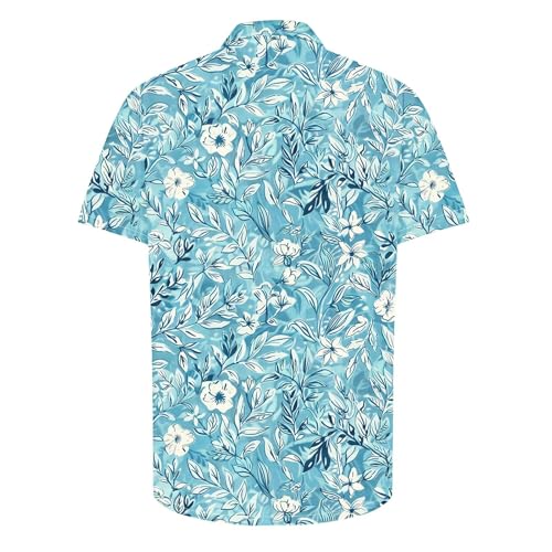 Men's Tropical Hawaiian Shirt Short Sleeve Palm Tree Print Aloha Beach Vacation Button Down Shirt4