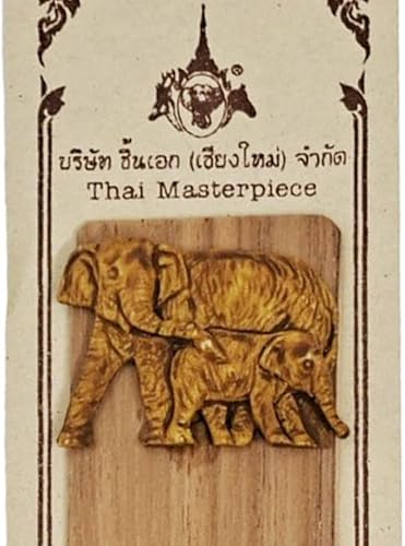 Vista 37 de WitnyStore Marcapáginas de madera tallada de 7 pulgadas de largo, elefante para papá y bebé, hecho a mano, accesorio de artesanía de madera único