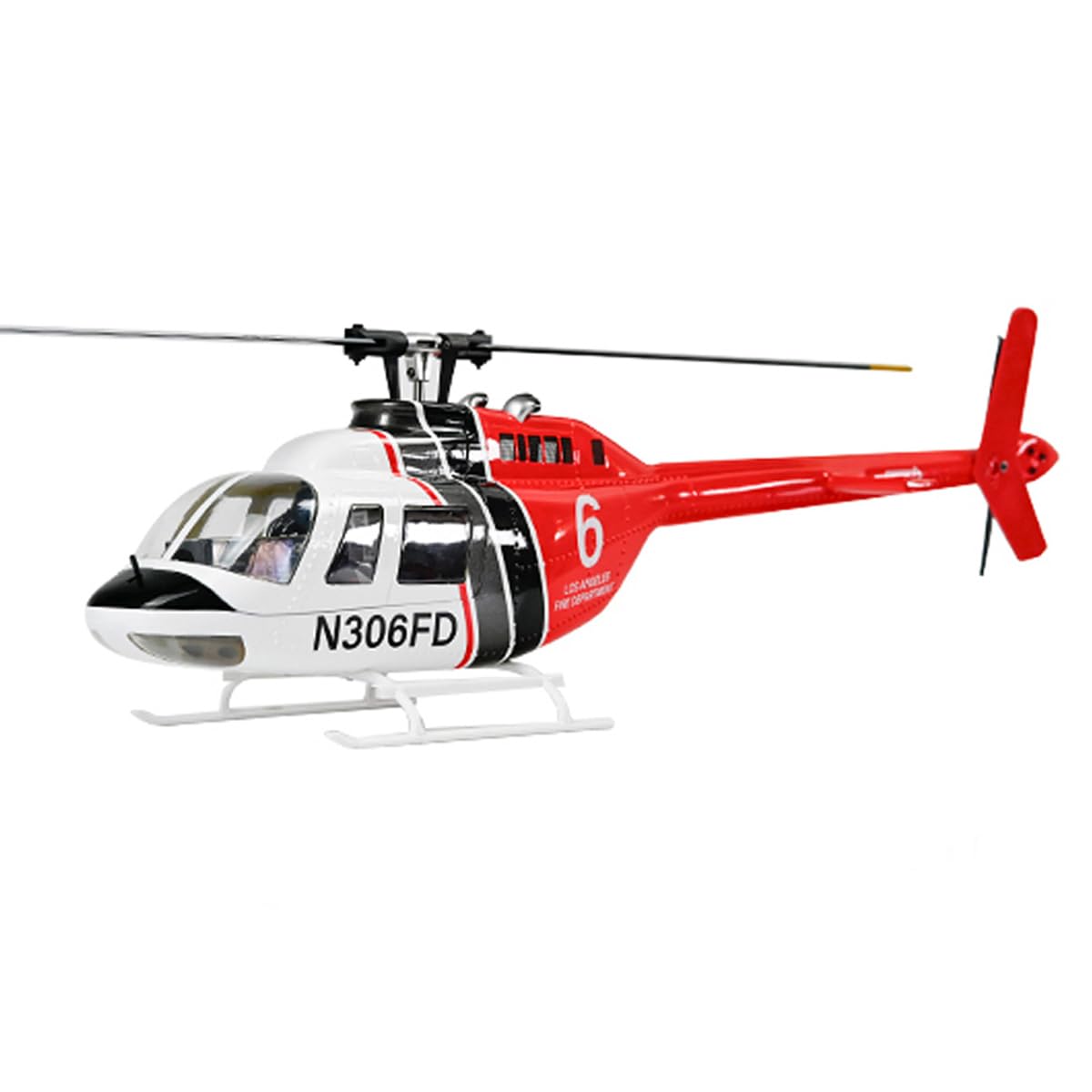 FLYWING Bell-206-V3 RC wojskowy helikopter, klasa 470 2,4 G 6CH zdalnie sterowany samolot z pozycjonowaniem GPS, kontroler lotu H1, lot 3D, 4 zaawansowane tryby lotu, idealny dla entuzjastów RC (PNP)