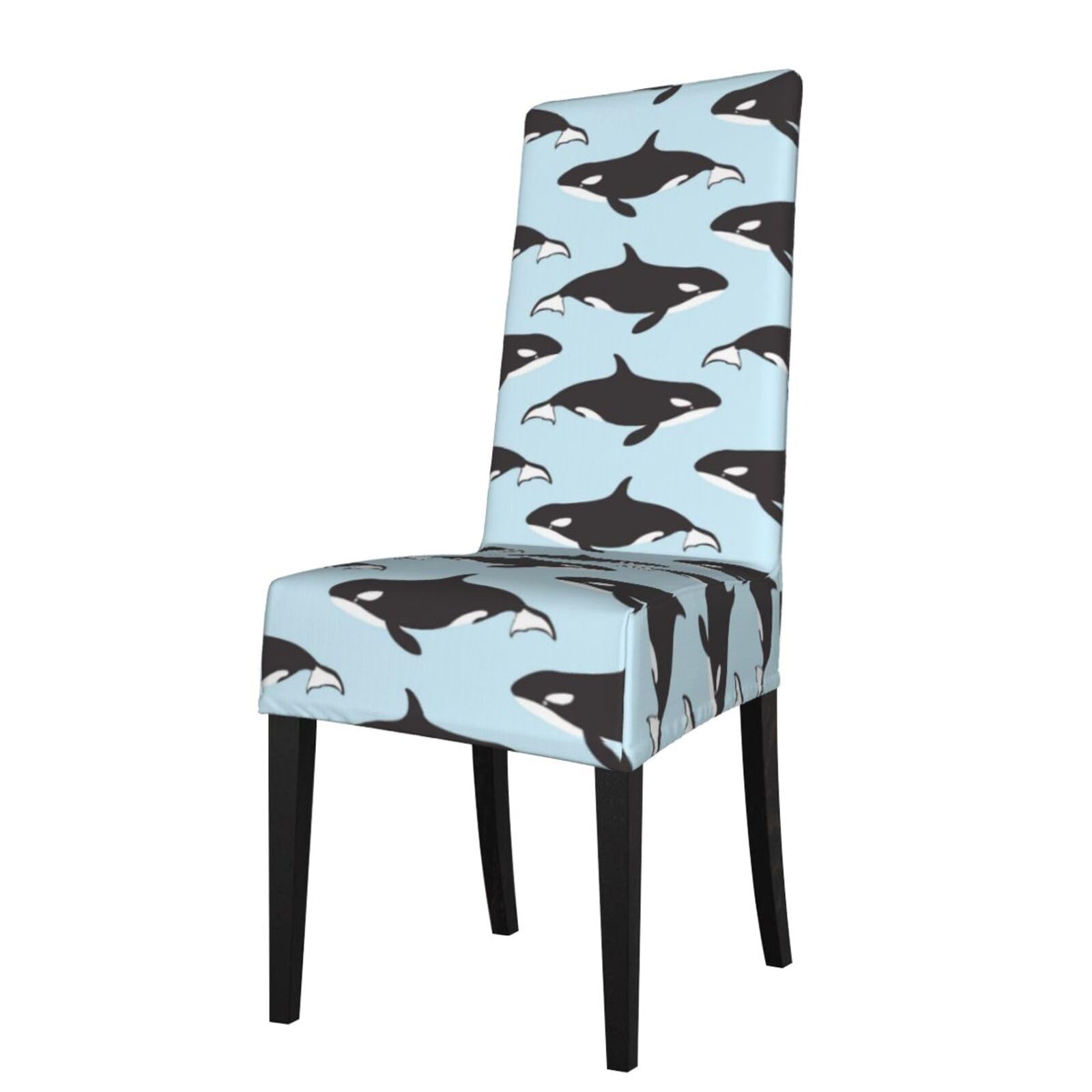 Lkymoh As Picture Whale Animal Pattern, Chair Covers Stretch Chair Slipcovers For Dining Room, For Party Pet Protection Universal Fit Soft Polyester