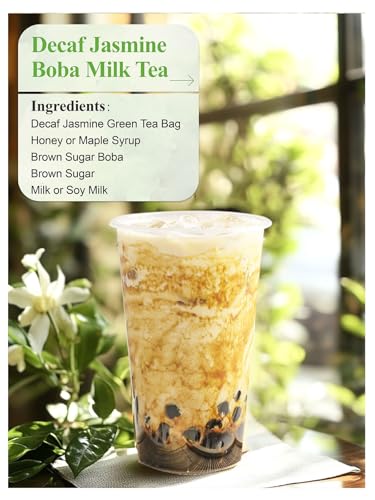 Image of LOOMICA Decaf Jasmine Green Tea, Decaffeinated, Smooth & Refreshing Jasmine Green Tea Bags, Naturally Fragrant with Fresh Blossoms, Perfect for Relaxation & Daily Enjoyment, 20 Counts