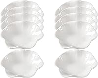 Vista 30 de Plato de cerámica multiusos en forma de corazón para condimentos, platos de sushi para aperitivos (juego de 4)