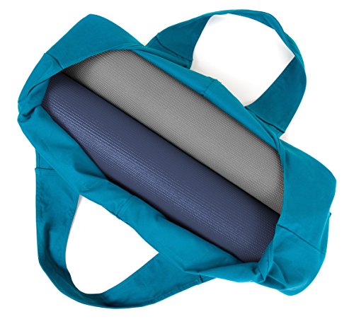 Yogiii Large Yoga Mat Bag | The Original YogiiiTotePRO | Large Yoga Mat Tote Sling Carrier with Side Pocket | Fits Most Size Mats (Azulene Blue)