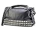 Mn&Sue Modern Punk Pu Leather Cross Body Silvery Rivet Studded Shoulder Nightclub Hobo Handbag for Lady