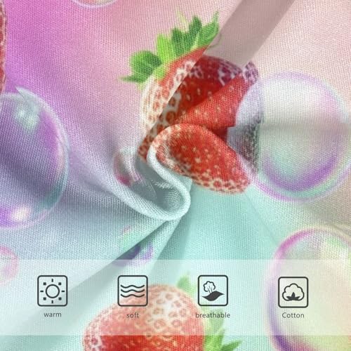 Girls Underwear Toddlers 2t Cotton Panties for Girl Print Underpants Briefs Strawberry Bubbles Pastel Pink3