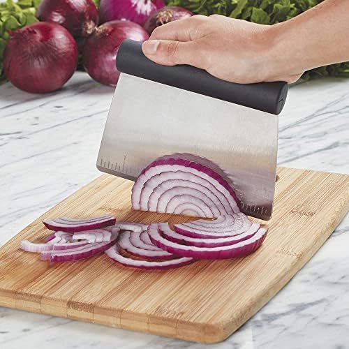 KitchenAid All Purpose Stainless Steel Dough Pastry Scraper/Chopper/Cutter with Measurement Scale, 6-Inch - 1