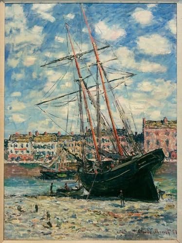 Peintures Monet Bateau échoué à Fécamp pour sublimer votre bureau moderne