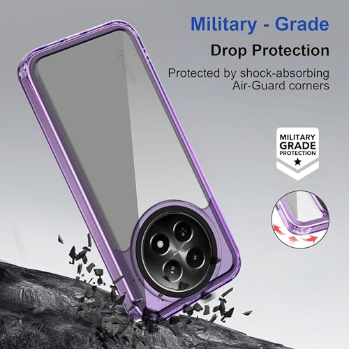 Image of Zapcase Back Case Cover for Realme Narzo N65 5G | Compatible for Realme Narzo N65 5G Back Cover | Case Cover with Camera Protection | (TPU + PC | Translucent Purple)