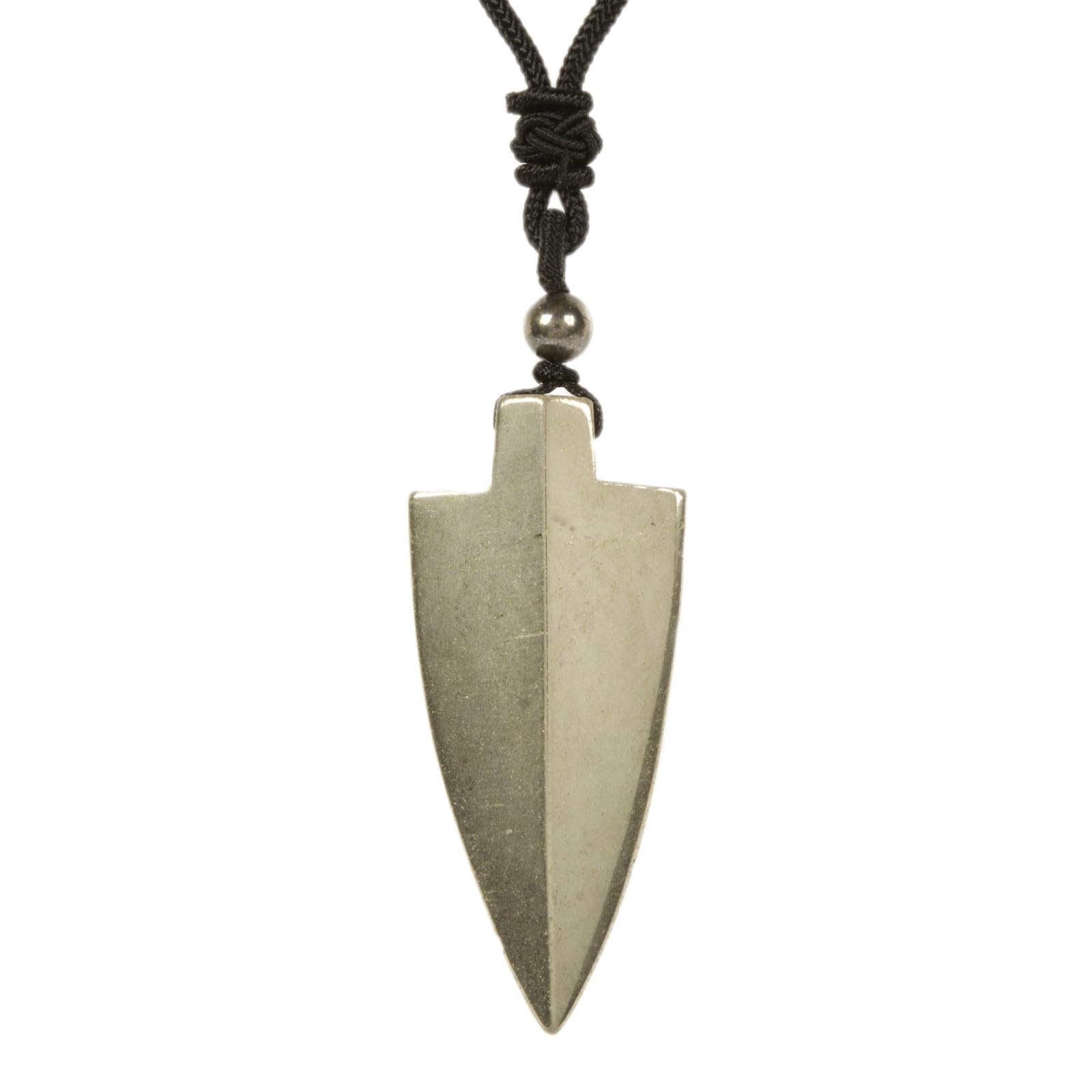 Justinstones Natural Gemstone 47mm Arrowhead Flatback Spearhead Healing Stone Crystal Christmas Tree Gift Amulet Pendant Adjustable Braided Cord