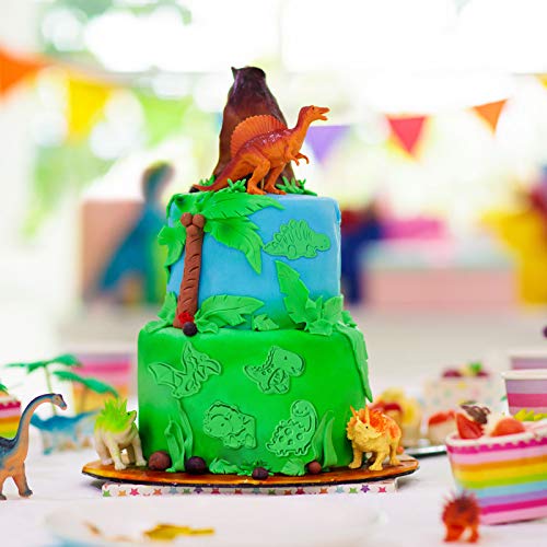 8 Style Dinosaur Cookie Cutters, 3D Cartoon Plunger Cutters Baby Dinosaur Fondant Pie Cutter Stampers Baking Molds Cake Baking Dinosaur Decorating Tools For Kids Dinosaur Theme Party Supplies #TOP3