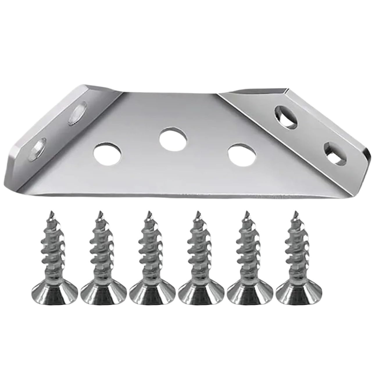 Cidegoo 1 Set Corner Code 1-24Set Corner Brackets Stainless Steel Furniture Angle Shelf Connector Cabinet Support Fixing Frame Brace With Screw(1 Set)