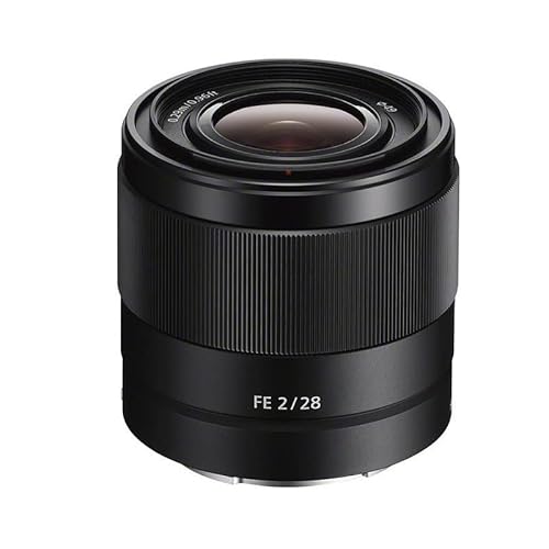 Sony SEL-28F20 wide-angle lens (fixed focal length, 28mm, F2, full frame, for A7, A6000, A5100, A5000 and Nex Series, E-Mount) black