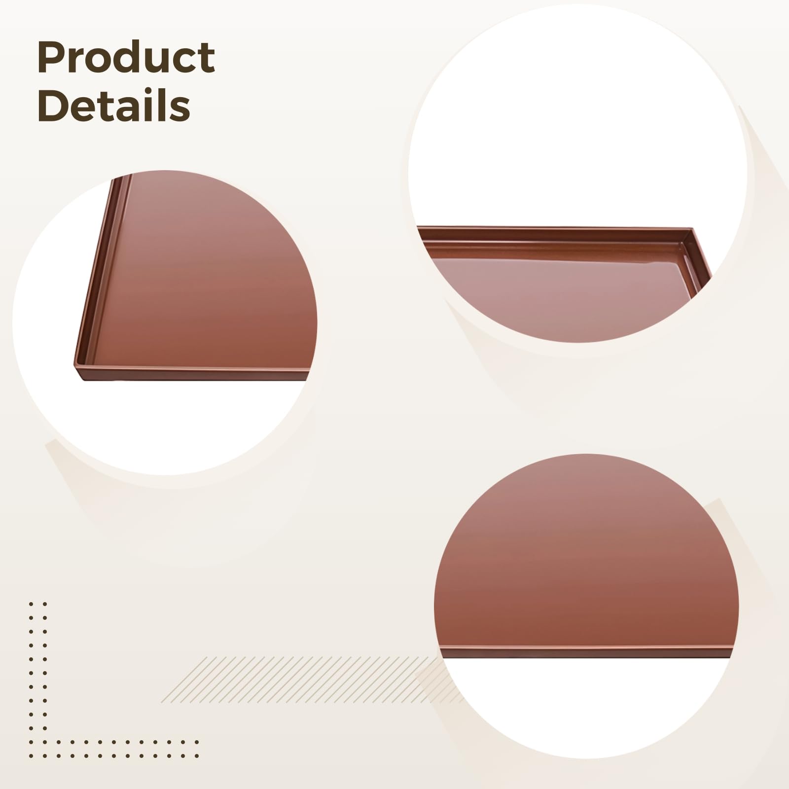 6 tapis en silicone pour déshydrateur, adaptés aux plateaux métalliques 30 cm x 33 cm, surface antiadhérente, compatibles avec le four, sans BPA, marron, pour feuilles de fruits, roulés de légumes et