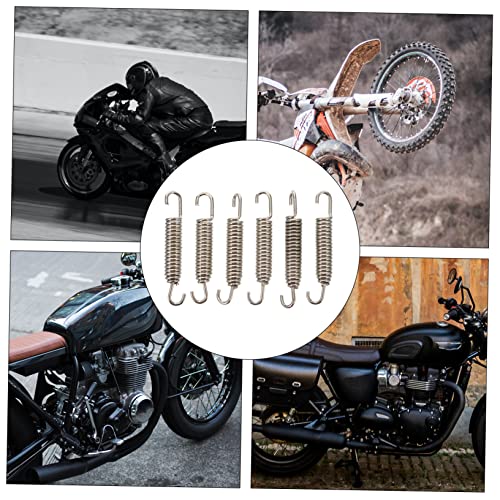 NOLITOY 6stücke Auspuffsystem Federn Voll Drehbare Rostfreie Spannfedern Zur Sicheren Montage Für Auspuffrohre Für Motorräder Und Roller