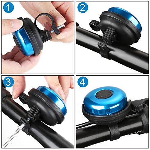 Classic Bike Bell, Aluminum Bicycle Bell, Loud Black-Right Hand Use-1 pack - Picture 82 of 253