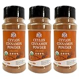 52USA Organic Ceylon Cinnamon Powder, 2 Ounce (Pack of 3), True Cinnamon Farmed in Sri Lanka, Non-GMO, Gluten-Free, Perfect for Baking, Cooking and Beverages