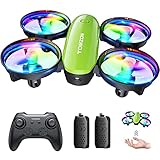 ドローン 子供向け LEDライト付き Tomzon 100g未満 ミニドローン 手投げ 放り投げ飛行 宙返り 360°回転 サークル飛行 ワンキー離陸 ヘッドレスモード スピード3段階 モード1/2切替可能 360°保護カバー 室内向け 小型 トイドローン 技適マーク付き お祝い ギフト 誕生日 プレゼント A23