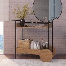 Carrinho Chá/Bar Industrial Artesano Vermont/Preto