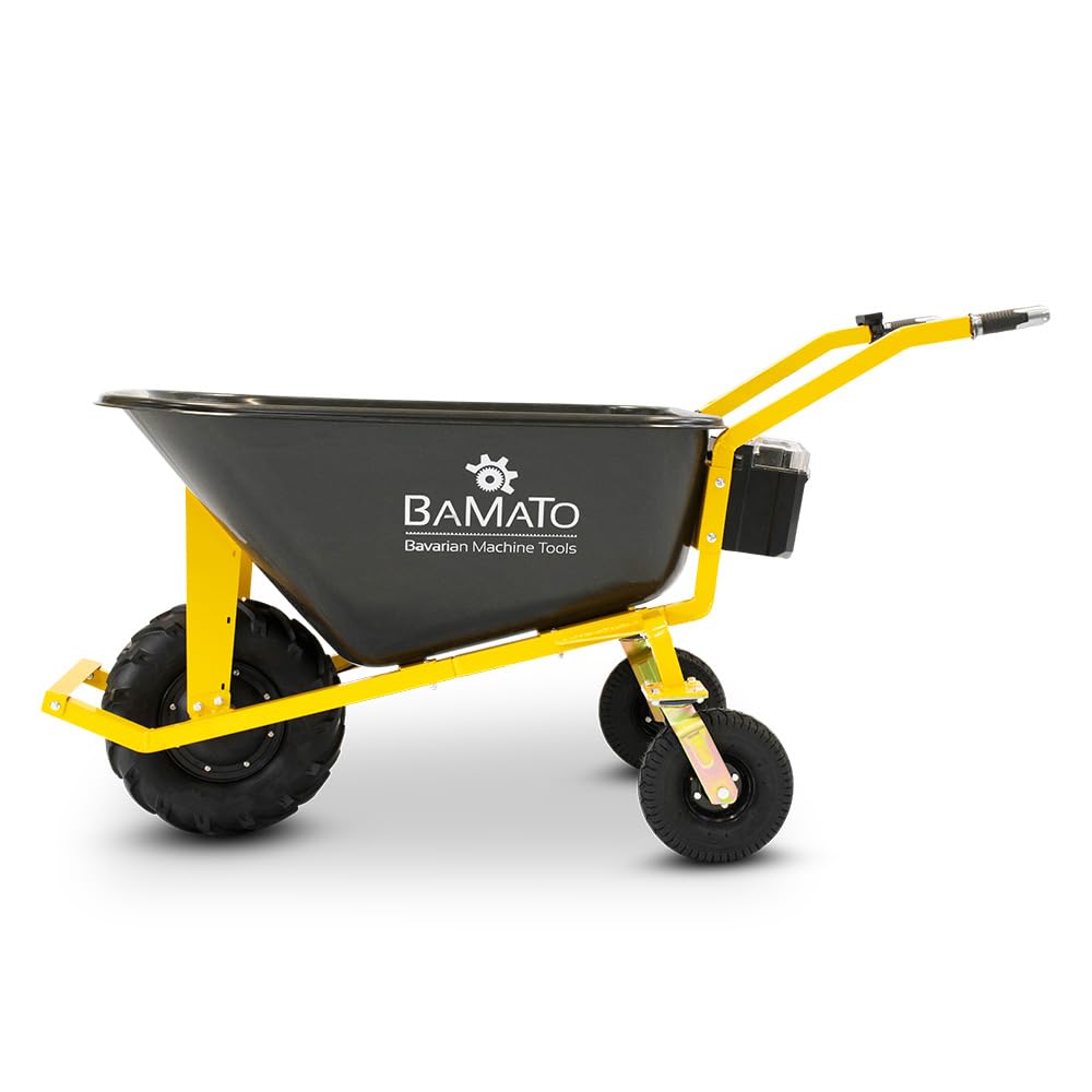 BAMATO Elektro Schubkarre MTR-200 fahrbar 200kg Tragkraft 160L Mulde 400W