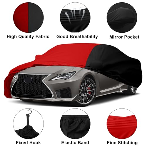 Image of Indoor Car Cover Replace for 2015-2025 Lexus RC300 RC350 F Sport, Luxurious Stretch Satin Ultimate Custom-fit Indoor Breathable Car Cover for Dust-Proof, Underground Garage, Car Show