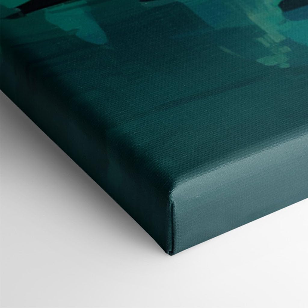 Canvas for Living room. Serene Escape Amidst Cliffs and Crystal Waters, 27 x 18 inch Canvas Wall Art - Contemporary Masterpieces - Modern Home Decor - 69x46 cm (27x18 inch)