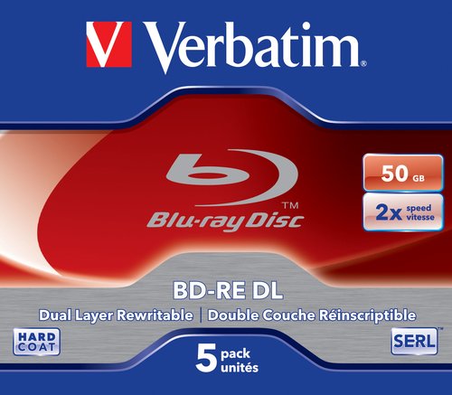 Verbatim Br Bd-Re Dual-Layer 50Gb Scratchguard 5P #TOP2