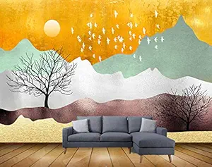 Beibehang Exclusive BVZ0550 Modern Minimalistic Texture Textured Colorful Landscape Artistic Tv Background Wall HD 3D Wallpaper(152 cm x 91 cm)