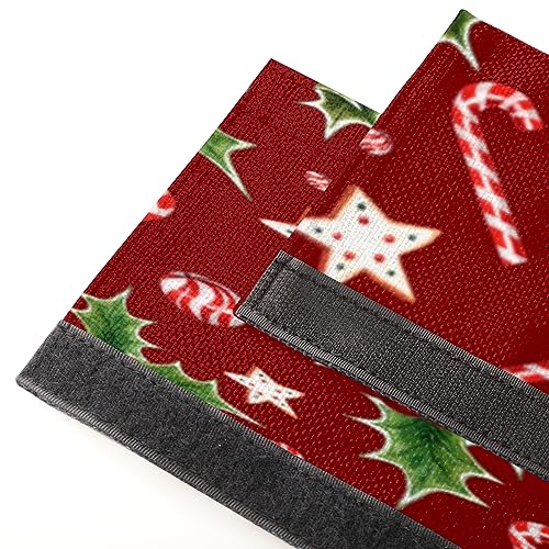 Image of Pardick Christmas Berry Candy Refrigerator Door Handle Covers Set of 2Xmas Red Washable Fridge Dishwasher Mocrowave Oven Door Decor Handle Cover Keep Your Kitchen Appliance Holiday Decor