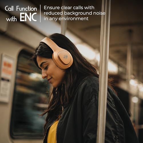 Image of Zebronics Thunder Neo (2026 Upgrade) Wireless Headphone, BT v6.0, True 50hrs Playback, 40mm Driver, ENC, Rapid Charge, Gaming Mode, Dual Pairing, 3 EQ Modes, AUX, Voice Assistant (Orange)