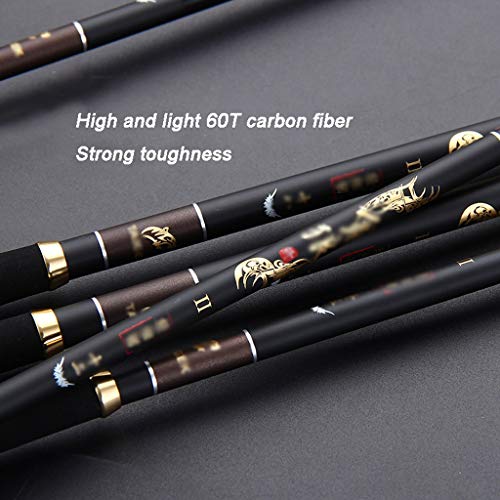 YZERTLH Angelrute Ultrafeine Angelrute Hand Rod Ultra-Light Ultra-Harte Carbon-Angelrute mit bequemem Kürbis-förmigen… – Bild 5