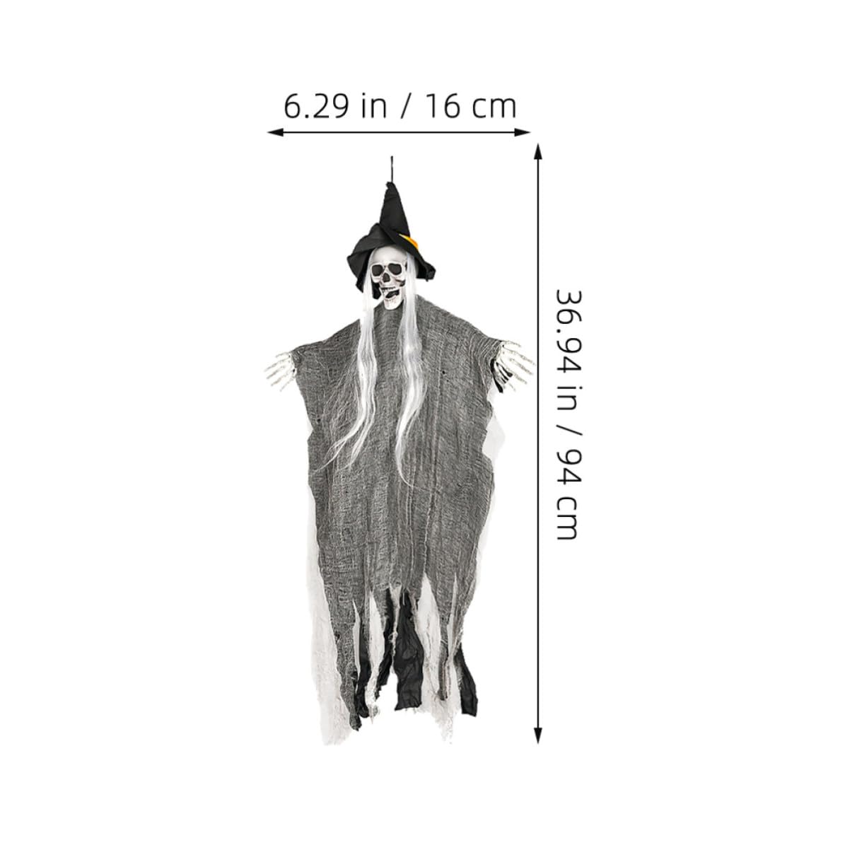 Luxshiny 4 Pezzi Decorazioni Halloween con Scheletri Appesi, Facile da Appendere e Posizioni Regolabili, Materiale Plastico e Ferro, per Balconi e Portici