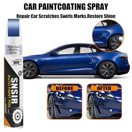 Image of Car Touch up Paint(Deep Blue Metallic(PPSB)) Compatible with Tesla Model Y /3 /X /S, Car Paint Pen Scratch Repair Two-In-One Touch Up Paint, Premium Car Scratch Remover for Deep Scratches