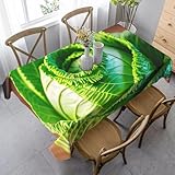 Tischdecke Outdoor Kohl Tischdecken Abwaschbar 3D Gemüse Tischtuch Wasserdicht Wetterfest für Party Biertisch, 150x150 cm ZB2005