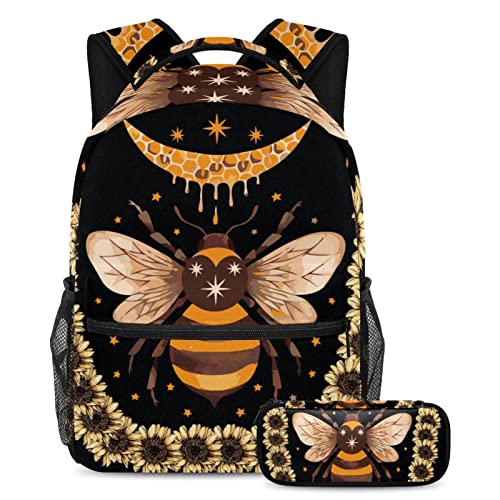 Sac à dos abeille anti-mal de dos, lot de 2 cartables ergonomiques pour enfants