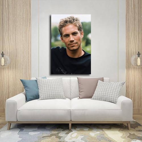 Poster Paul Walker de qualité supérieure avec cadre en bois pour salon