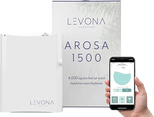 Levona Scent Difusor sin agua Enchufe inteligente de aroma de aceite esencial, máquina portátil para toda la casa y espacios grandes, LCD, HVAC,