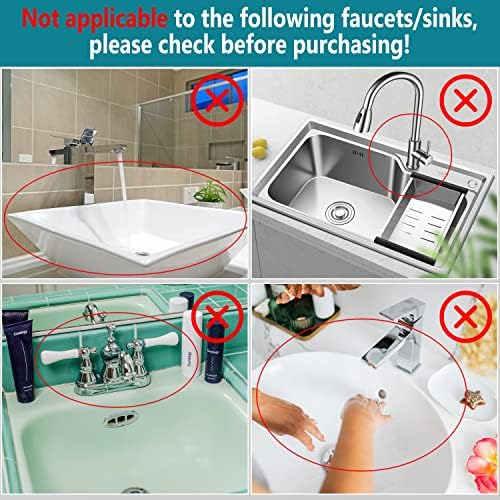 Geiomoo Silicone Sink Splash Guard Mat, Rubber Faucet Pad, Bathroom Kitchen Drying Tray (Black)