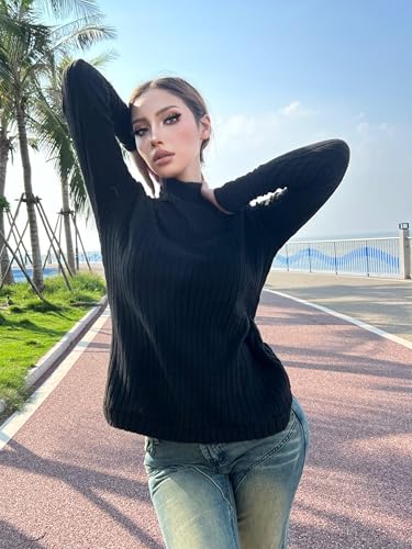 Image of 2024 Fall Winter 3 Pieces Pulllover Sweaters for Women - Lightweight High Neck Casual Tunic Basic Tops Red