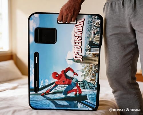 Image of Smart Multipurpose Foldable Laptop Table with Cup Holder, Study Table, Bed Table, Foldable and Portable /Ergonomic & Rounded Edges /Lifetime Non-Slip Legs (Spiderman-New)
