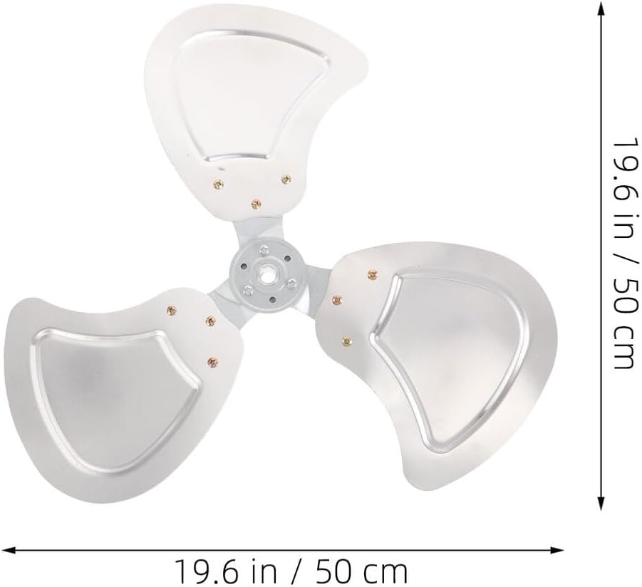 Replacement Fan Blades for Standing Pedestal Fans 20-inch Aluminum Three-Leaf Blades with 12mm Inner Hole for Home