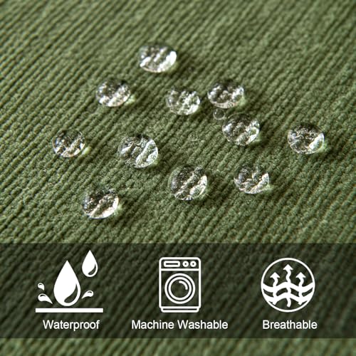 Image of Waterproof Sectional Couch Covers,L Shaped Couch Covers for Pets Washable Sofa Covers for Dogs Sofa SlipCover for Sectional Couches Protector Covers for Living Room (71 inch x 102 inch + 71 inch x 110 inch, Green)