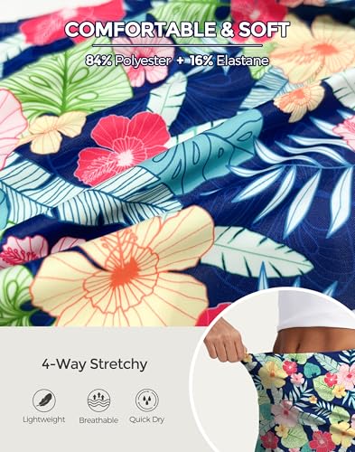 Image of M MOTEEPI 14 inch Scalloped Hem Skorts for Women with Pockets High Waisted Tennis Golf Athletic Skirt with Shorts 2026