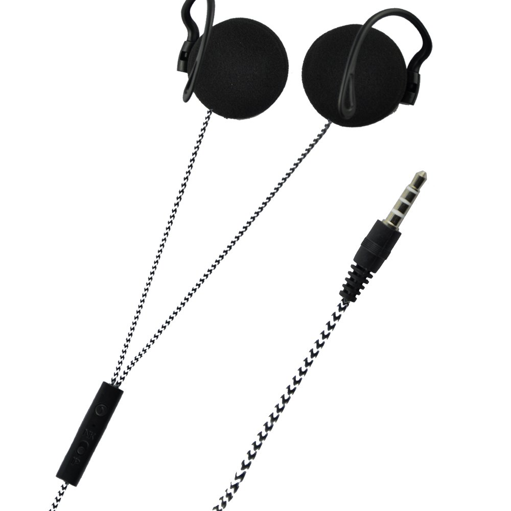 Auriculares Deportivos Con Gancho Sobre La Oreja Y Micrófono - Alta Fidelidad, Cable De 1.2m, Colores Negro, Verde Y Blanco