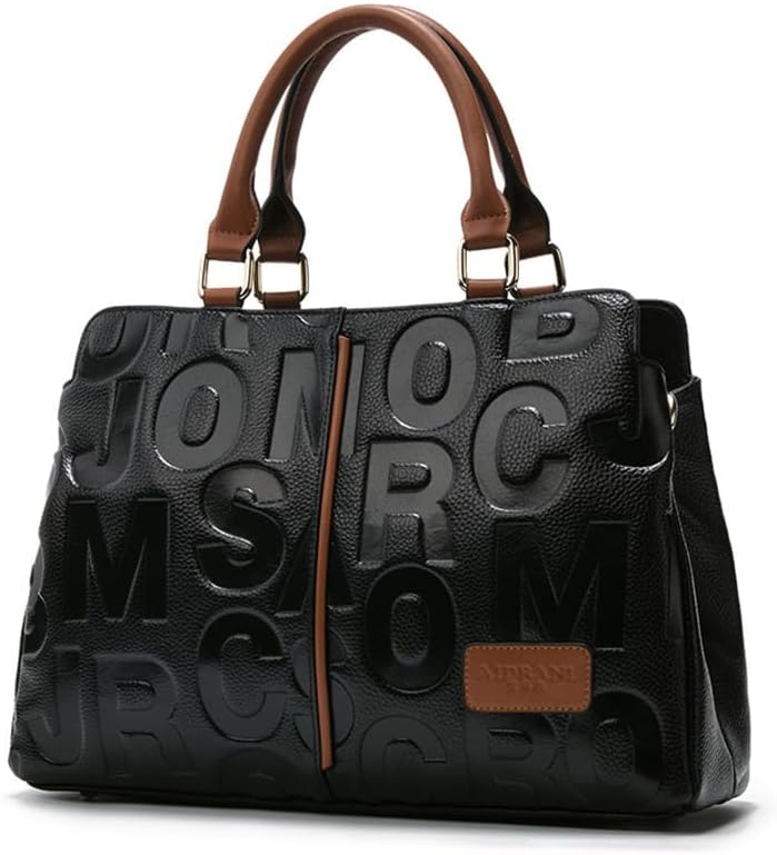 Genuine leather Cowhide women's Handbag Large Capacity letter shoulder strap high capacity Crossbody bag