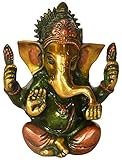 Poids: 0.76 kg Statue en Laiton Exotique Inde Bhagawan Ganesha
