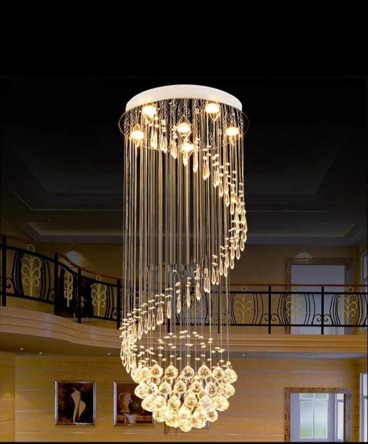 Sanleen Enterprises Spiral Ceiling Light Fixture Contemporary Chandelier 8feet Height Width 2feet-image-48
