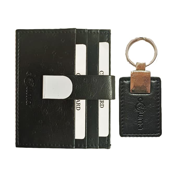 Buy Gowma Polyurethane Leather Gift Set (2 in 1) Black (Card Holder