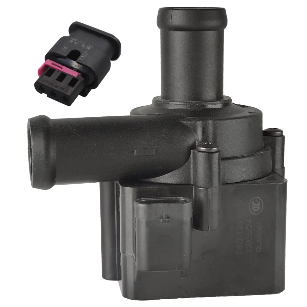 Auxiliary Cooling Water Pump with Plug Replacement for Audi A4 A5 Q5 Amark # 06D 121 601