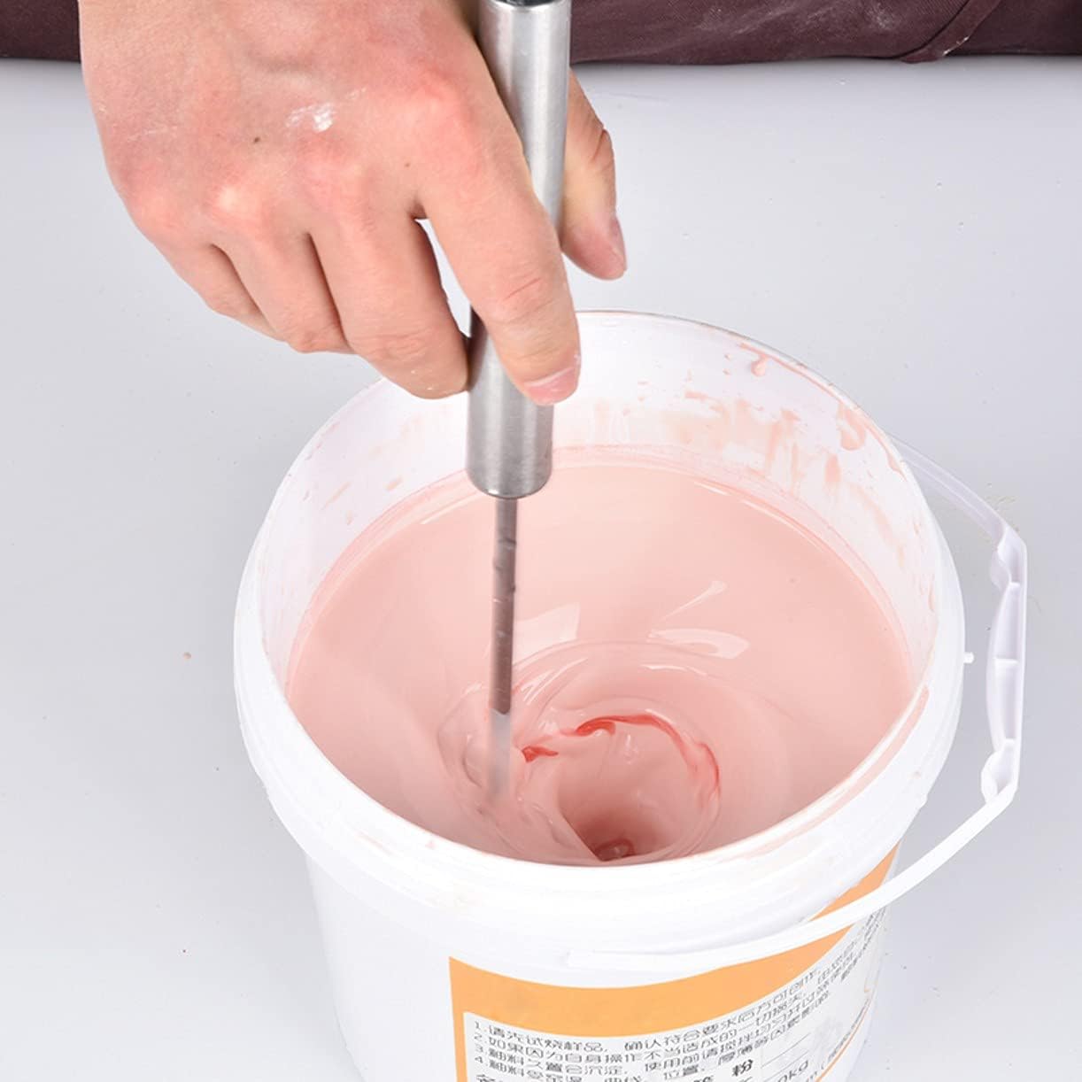 DIY Pottery Glaze Mixer Handheld Stainless Steel Ceramic Clay Polymer Stain Homogenizer Mixer Pottery Tools,1pc, As Show