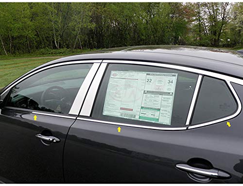 QAA is Compatible with 2011-2015 Kia Optima 6 Piece Stainless Window Sill Trim Set WS11805